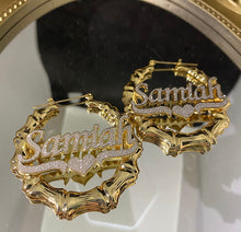 Load image into Gallery viewer, Costume Name earrings (bamboo)