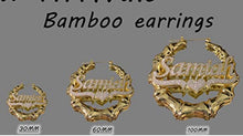 Load image into Gallery viewer, Costume Name earrings (bamboo)