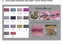 Load image into Gallery viewer, Costume Name earrings (bamboo)