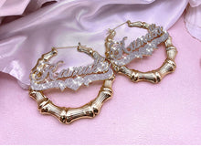 Load image into Gallery viewer, Costume Name earrings (bamboo)